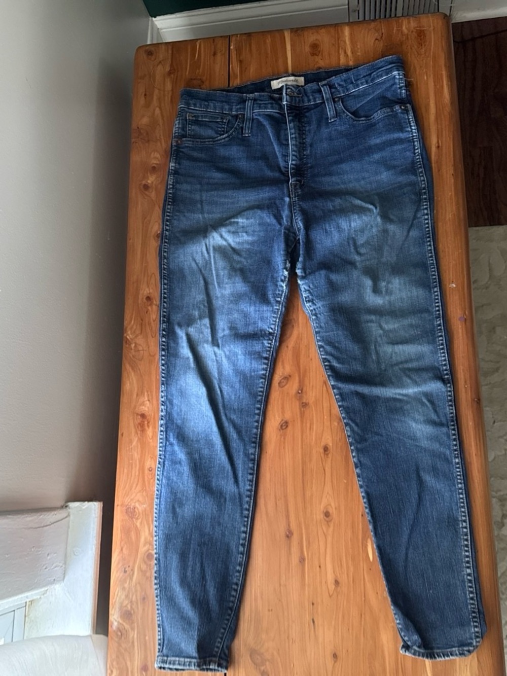 Madewell Dark Blue High Rise Skinny Jeans